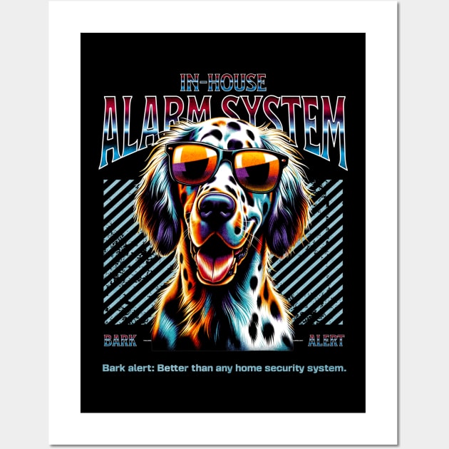 Bark Alert English Setter Dog Wall Art by Miami Neon Designs